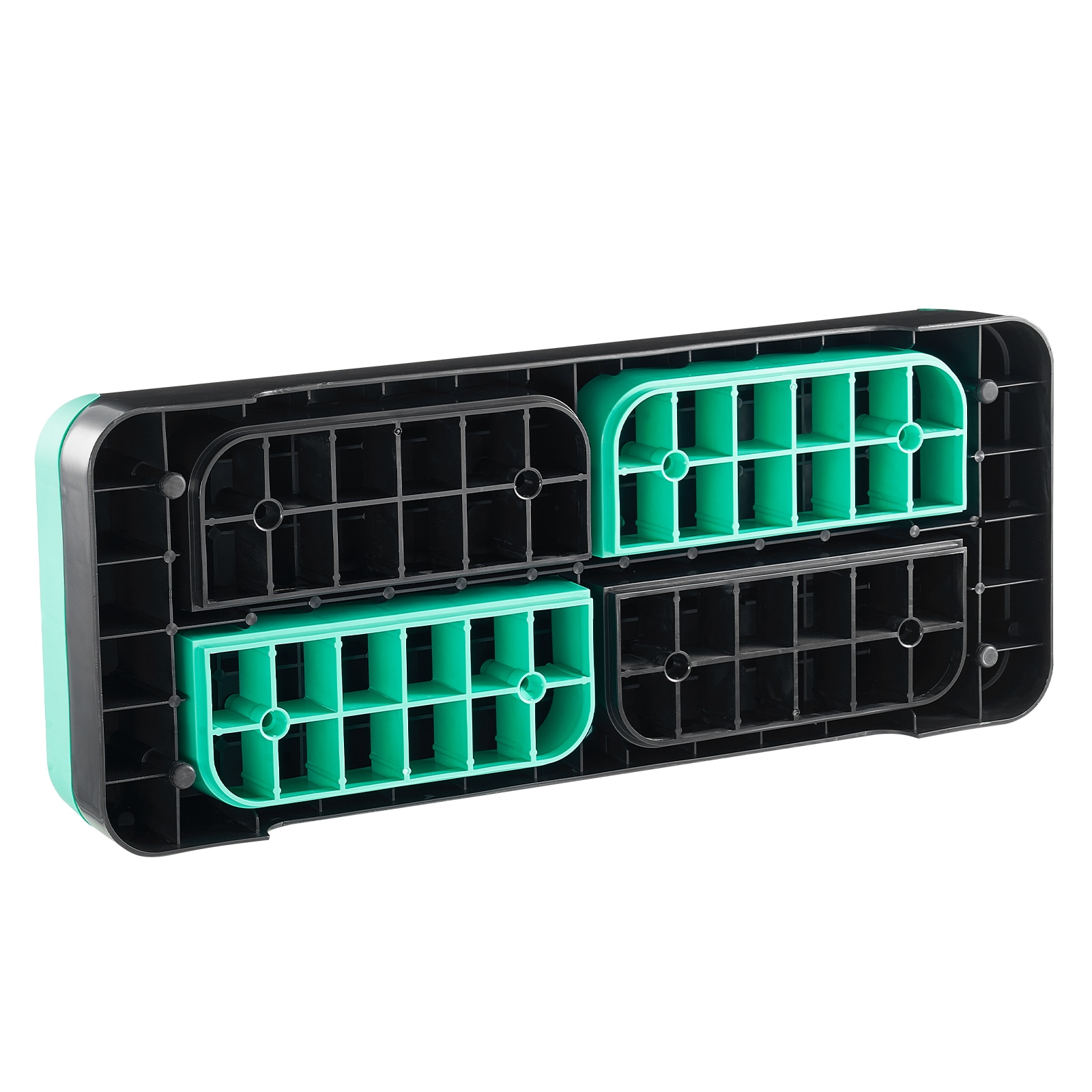 Aerobic Exercise Step Platform Height Adjustable Workout Stepper 4 Riser Green_voghion.com